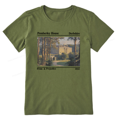 Pagewings Pride and Prejudice Pemberley House Unisex Classic T-shirt