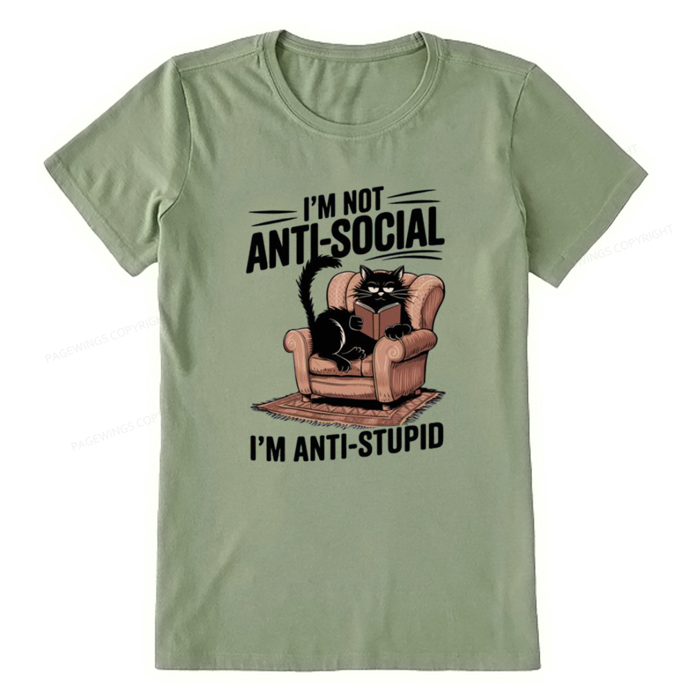 Pagewings Anti-Stupid Cat Unisex Classic T-shirt