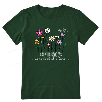 Pagewings Personalized Reading Teacher Bookish Unisex Classic T-shirt