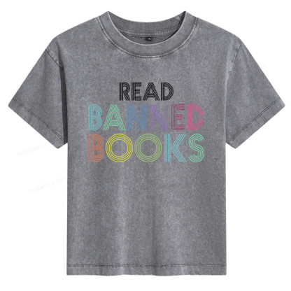 Pagewings Read Banned Books Women's Washed T-shirt