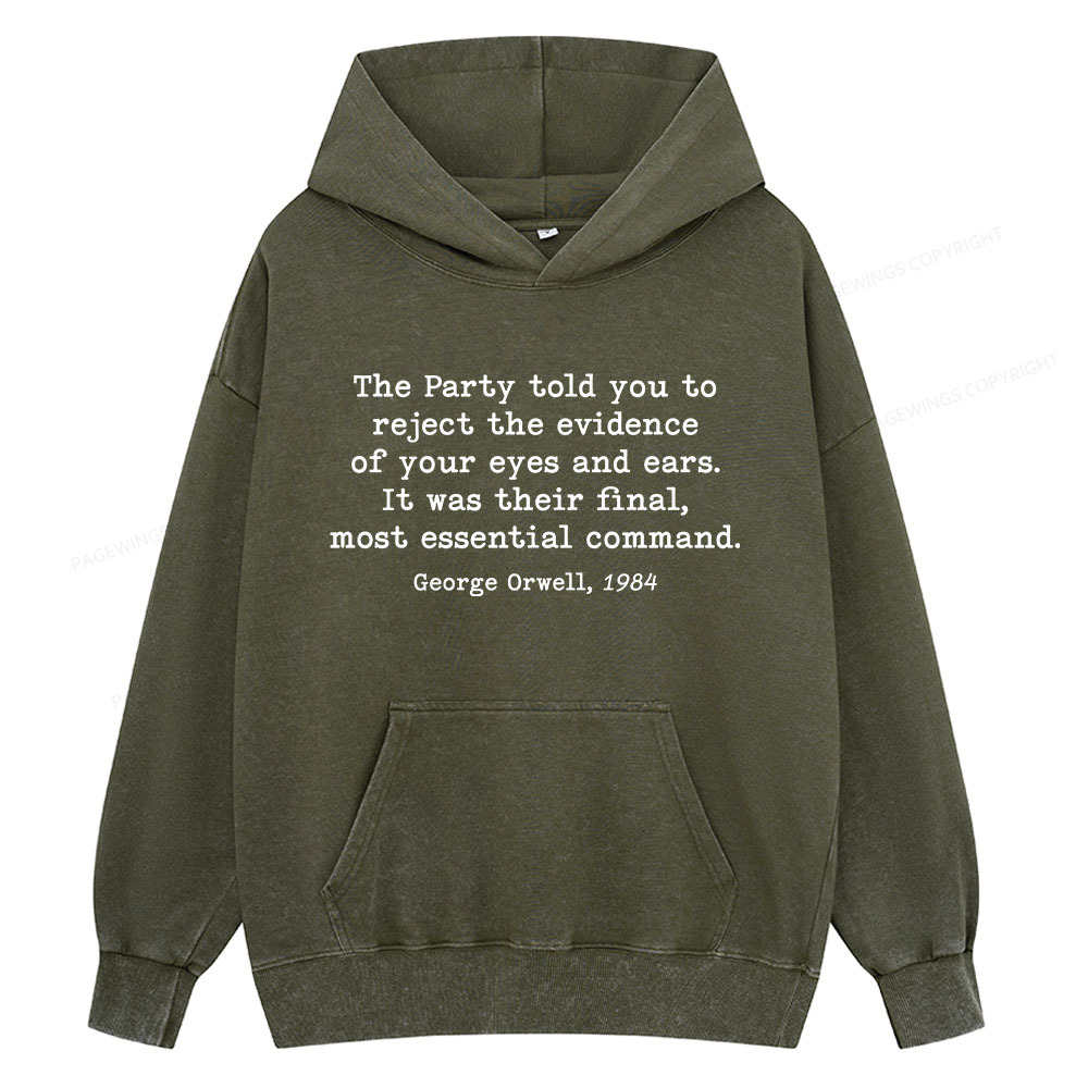 Pagewing It Was Their Final Most Essential Command Unisex Washed Hoodie