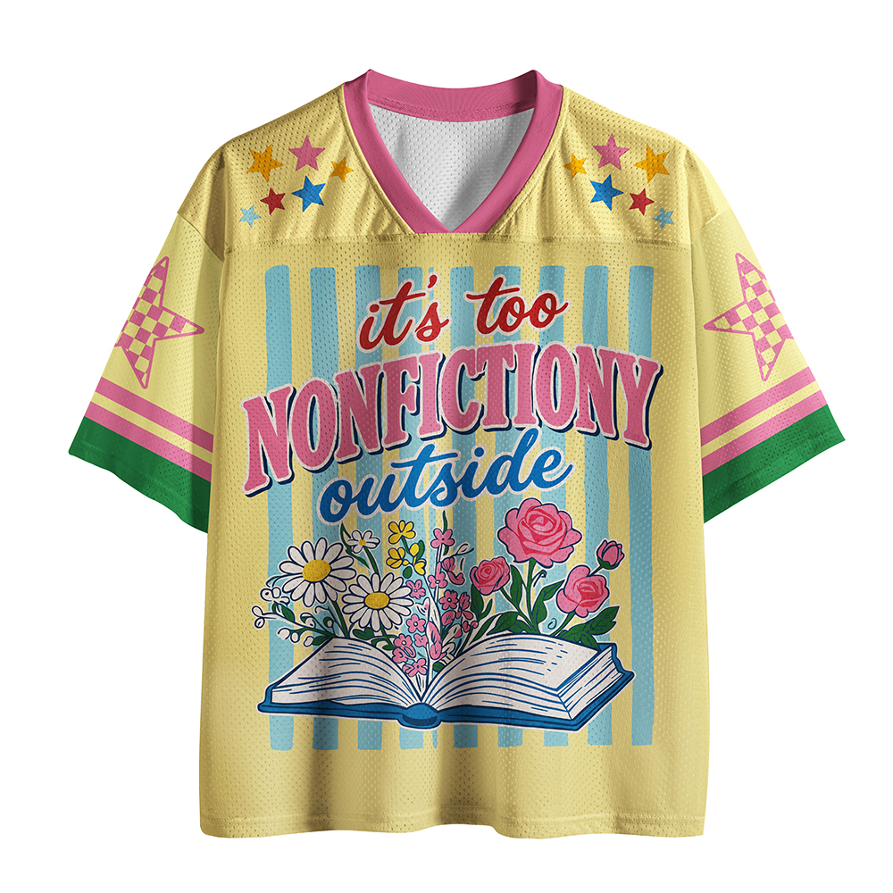 Pagewings It's Too Nonfictiony Outside Unisex Mesh Jersey