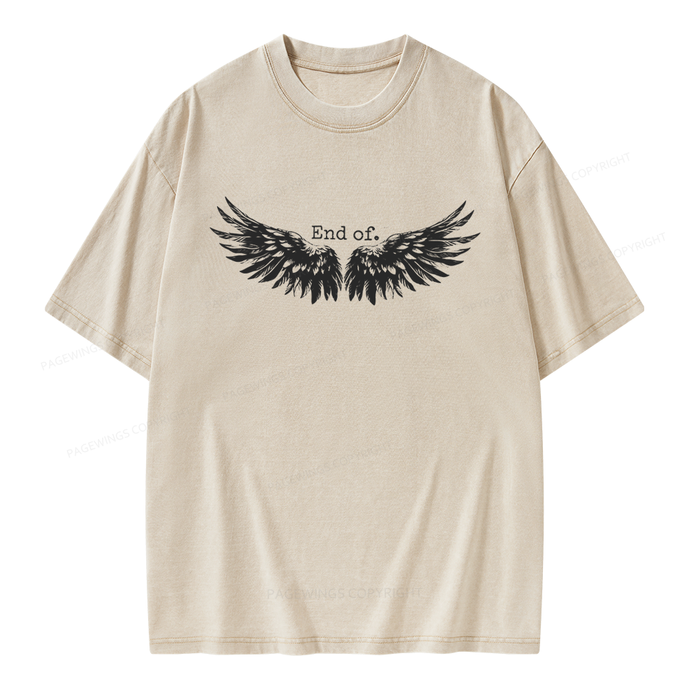 Pagewings Romance Books Unisex Washed T-shirt