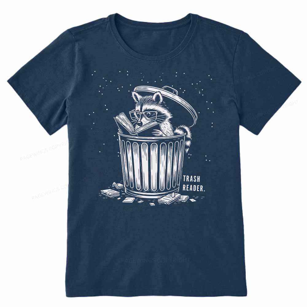 Pagewings Trash Reader Raccoon - Book Quote Unisex Classic T-shirt