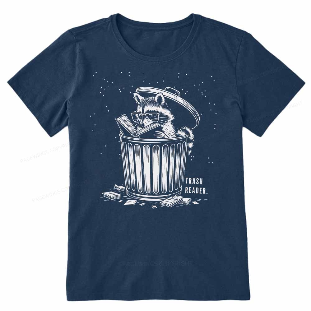 Pagewings Trash Reader Raccoon - Book Quote Unisex Classic T-shirt