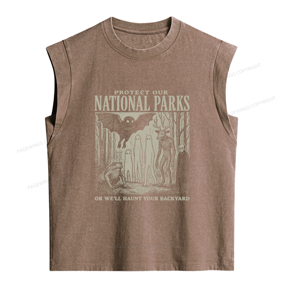 Pagewings Mothman Women's Washed Tank Top
