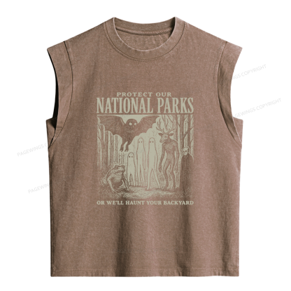 Pagewings Mothman Women's Washed Tank Top