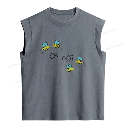 Pagewings Two Bee or Not Two Bee Women's Washed Tank Top
