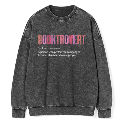 Pagewing Funny Book Lover Unisex Washed Sweatshirt