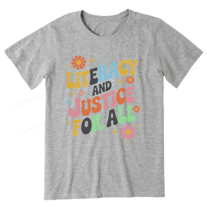 Pagewings Literacy And Justice For All Unisex Classic T-shirt
