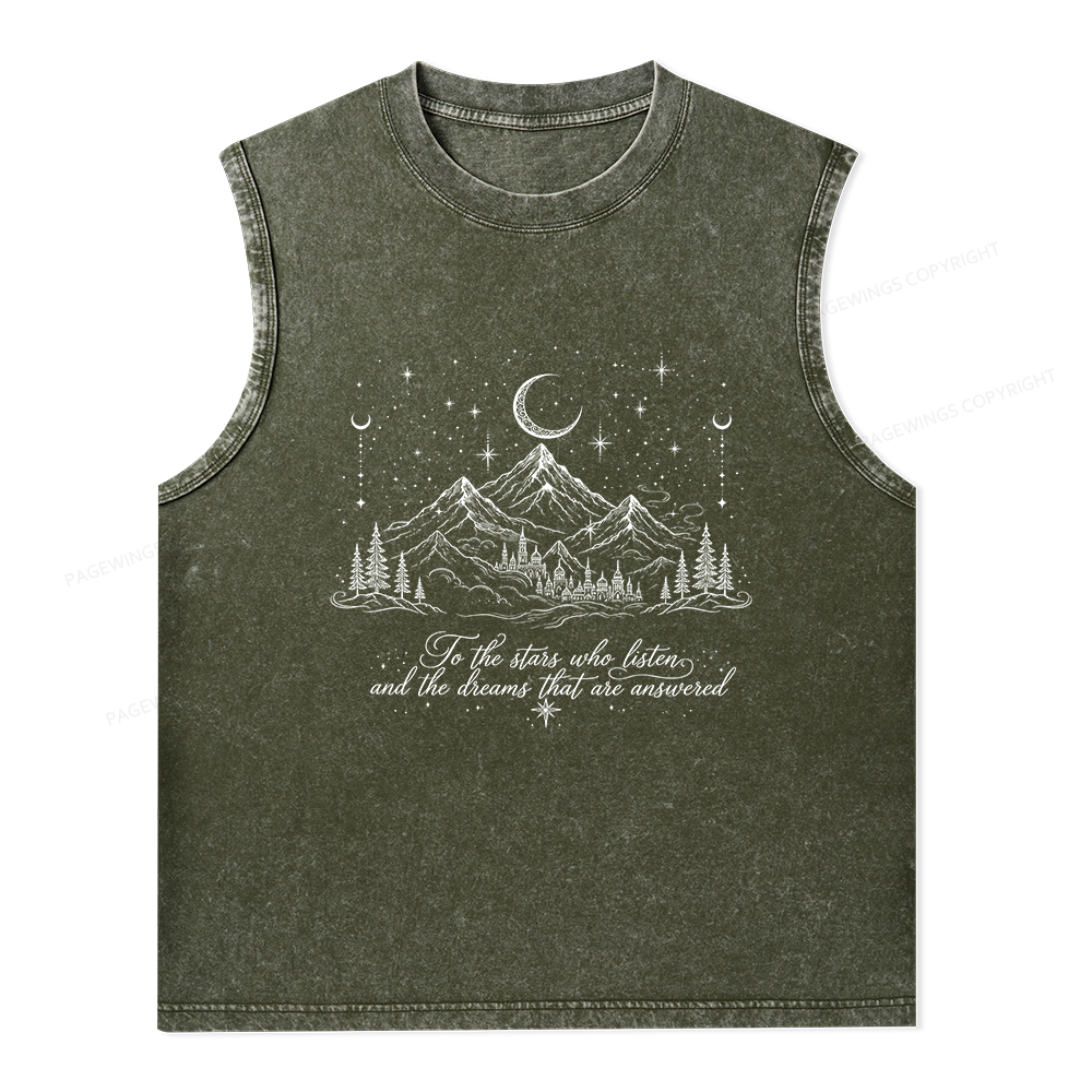 Pagewings Fantasy Bookish Unisex Washed T-shirt Unisex Washed Tank Top