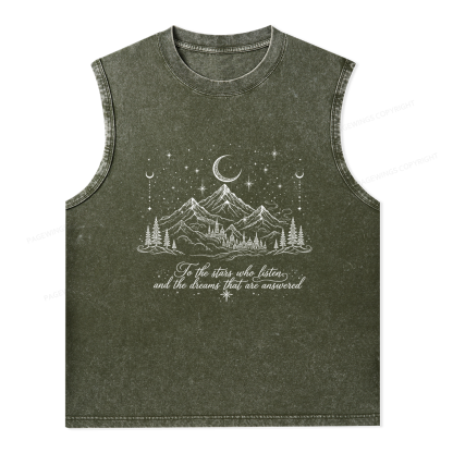 Pagewings Fantasy Bookish Unisex Washed T-shirt Unisex Washed Tank Top
