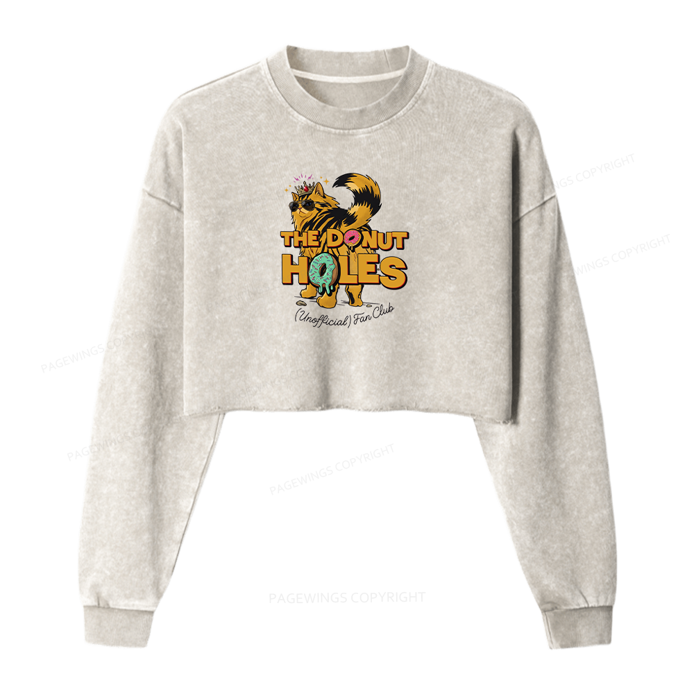 Pagewings Sci-Fi Novel Lover Washed Crop Sweatshirt
