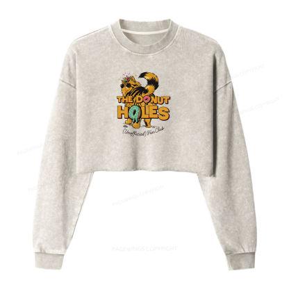 Pagewings Sci-Fi Novel Lover Washed Crop Sweatshirt