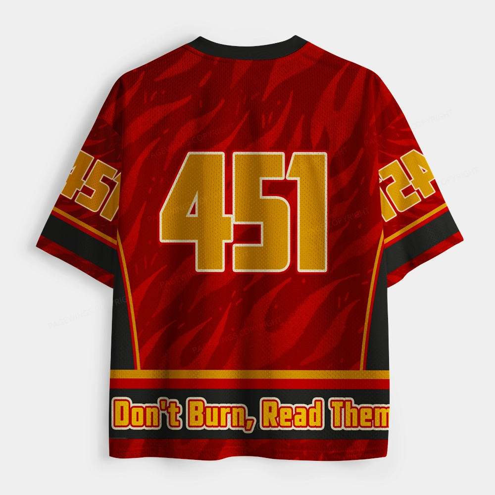 Pagewings Don't Burn Read Them Unisex Mesh Jersey