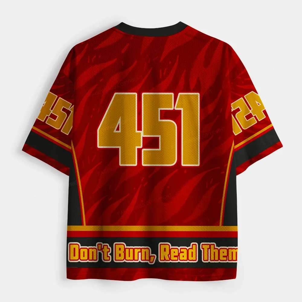 Pagewings Don't Burn Read Them Unisex Mesh Jersey