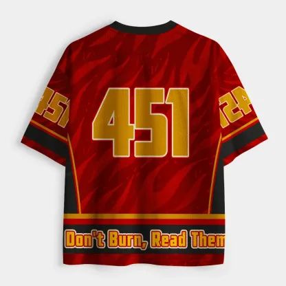 Pagewings Don't Burn Read Them Unisex Mesh Jersey