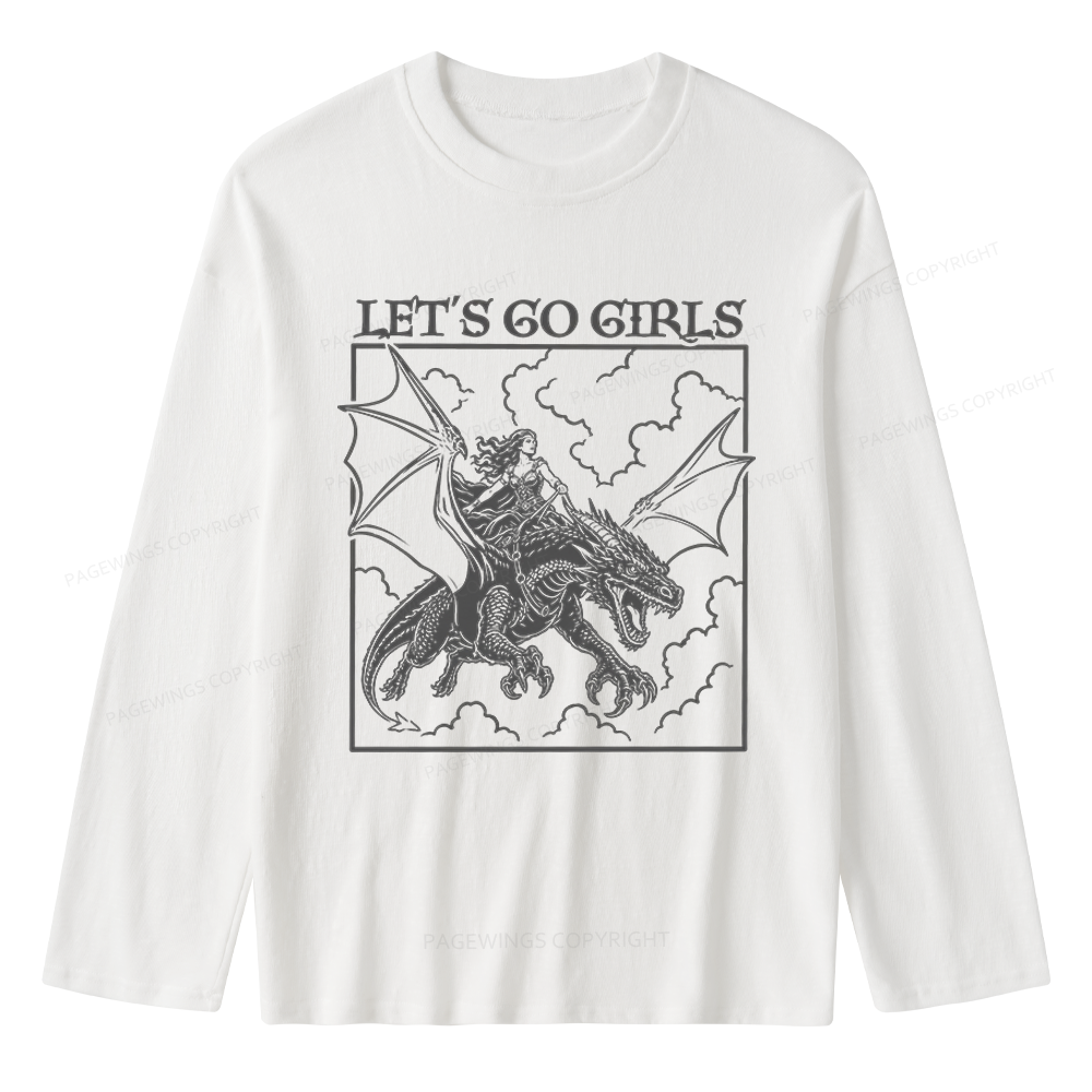 Pagewing Let's Go Girls Unisex Lightweight Long Sleeve T-Shirt