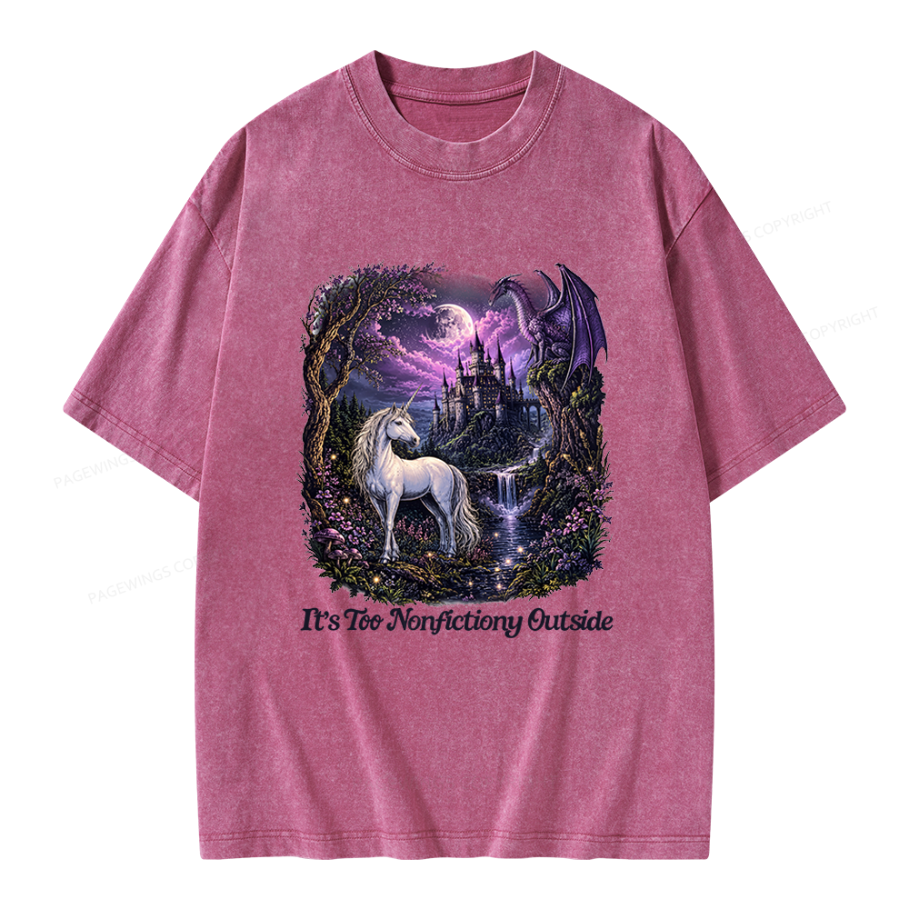 Pagewings 90s Fantasy Unisex Washed T-shirt