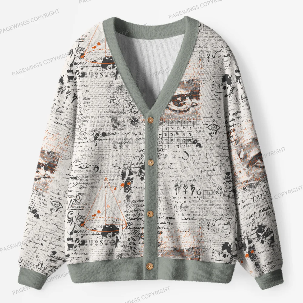 Pagewings Tea Time Unisex Ugly Cardigan Sweaters