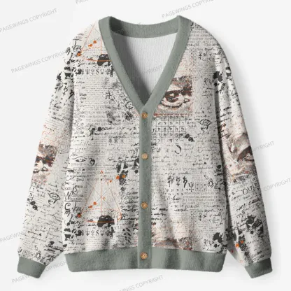 Pagewings Tea Time Unisex Ugly Cardigan Sweaters
