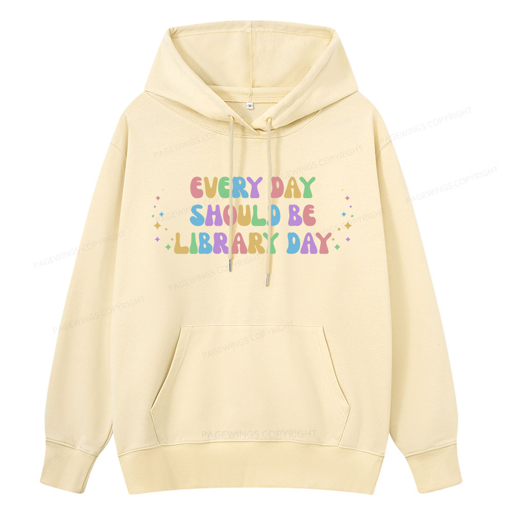 Pagewing Every Day Should Be Library Day Unisex Classic Hoodie