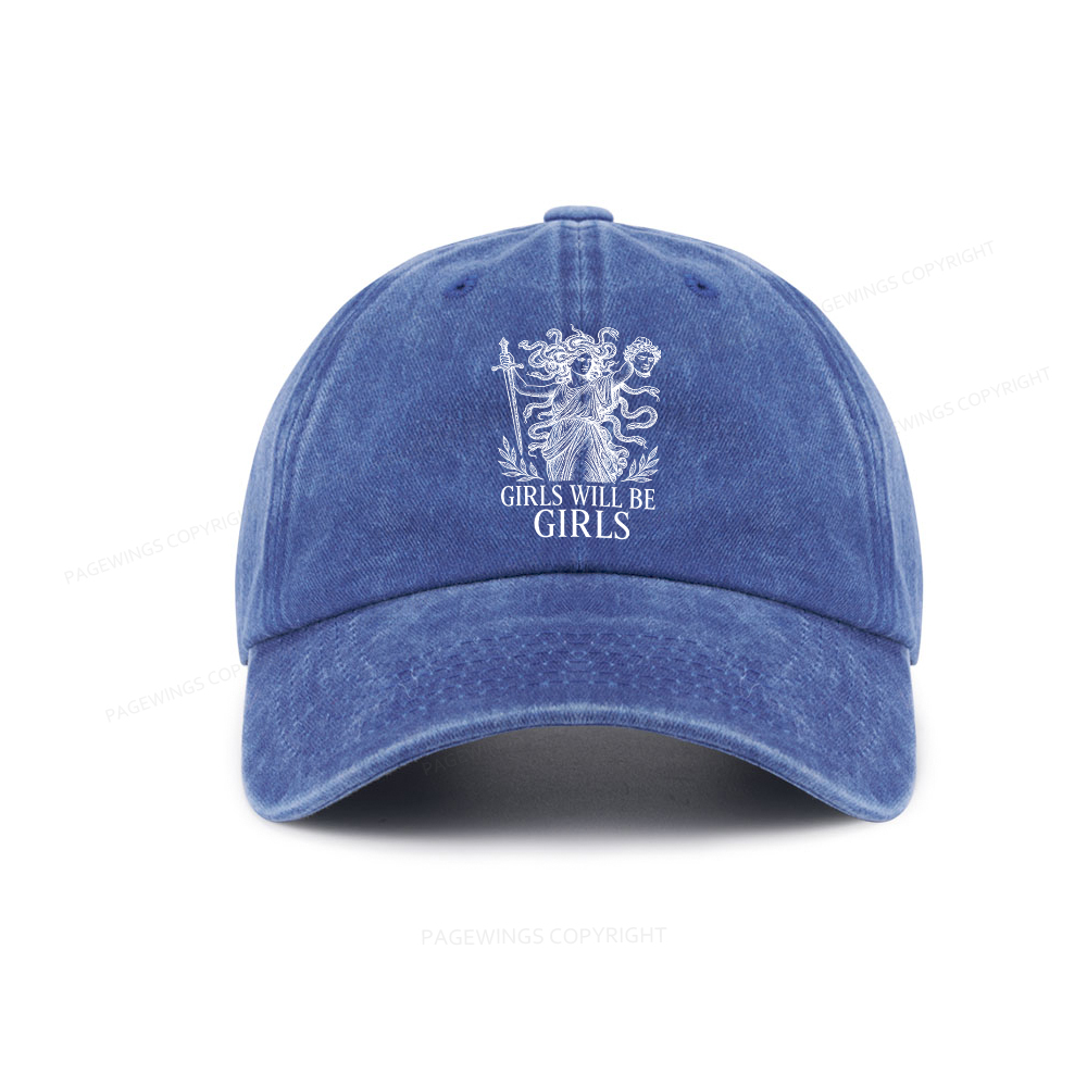 Pagewings Girls Will Be Girls Washed Cap