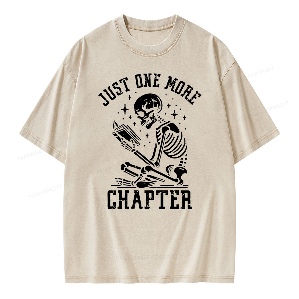 Pagewings Just One More Chapter Unisex Washed T-shirt