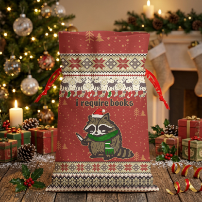 Pagewings I Require Books Christmas Santa Sack