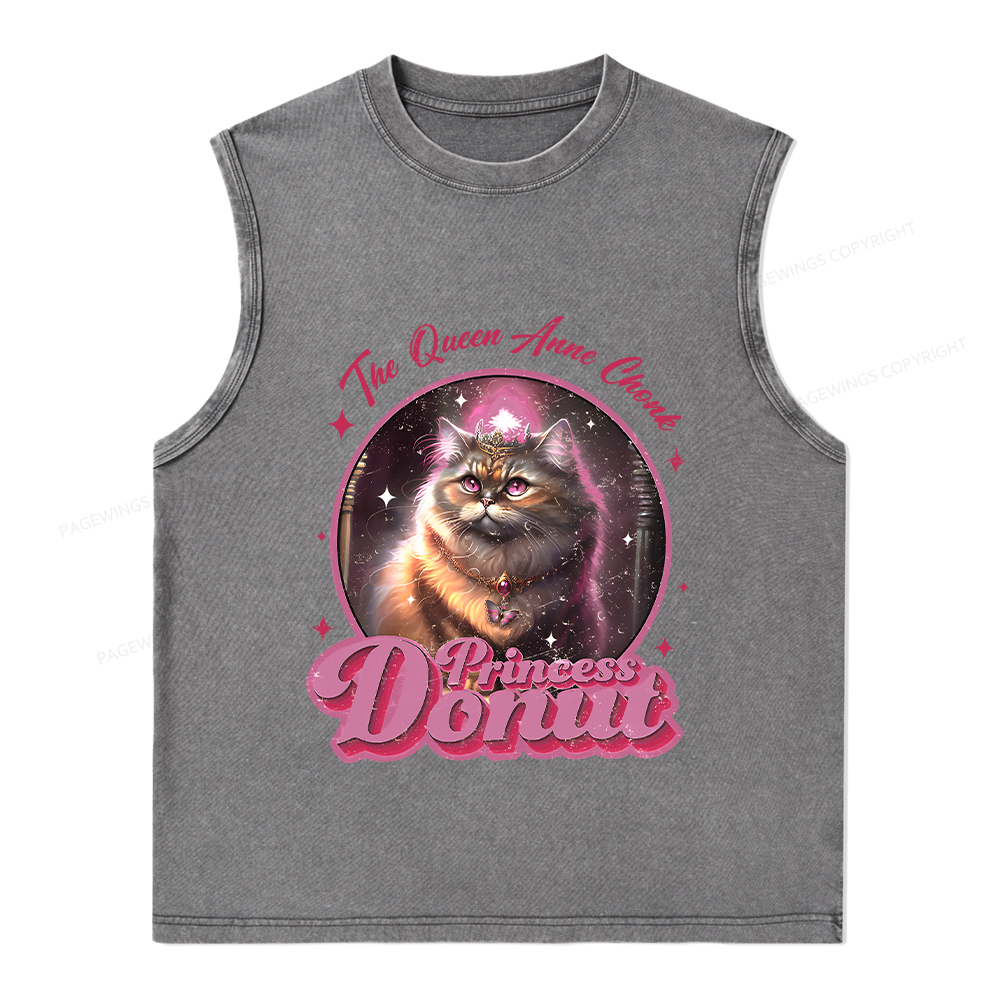 Pagewings Princess Donut Unisex Washed Tank Top