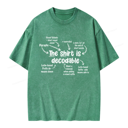 Pagewings The Shirt Is Decodable Unisex Washed T-shirt