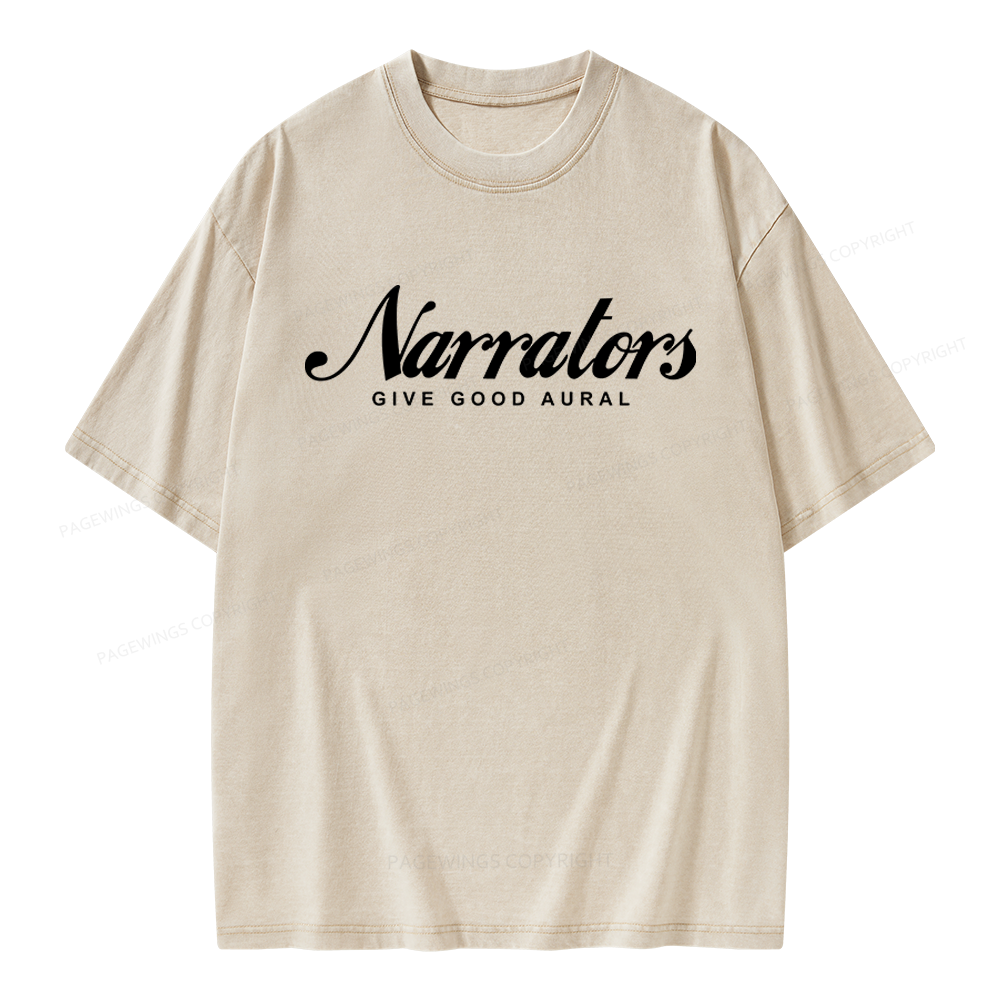 Pagewings Narrators Unisex Washed T-shirt