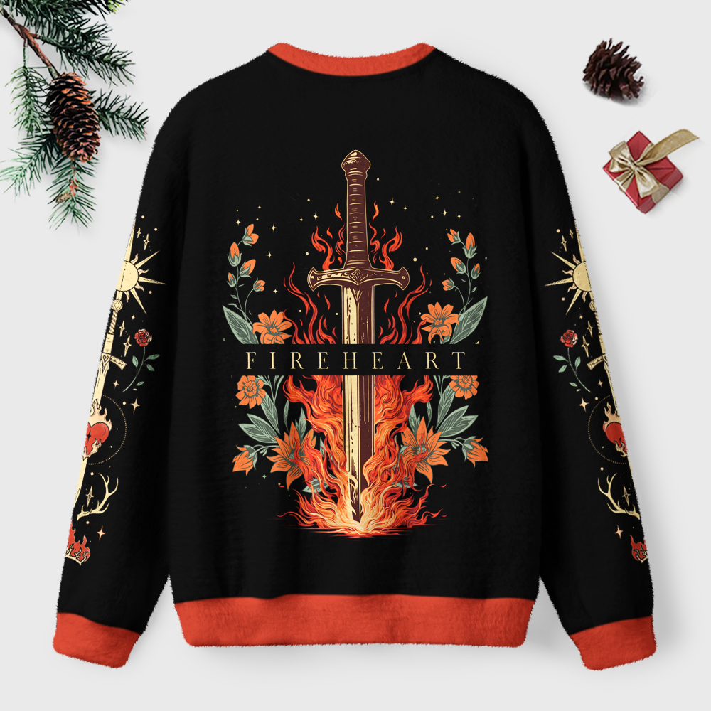Pagewings Fireheart Unisex Ugly Light Knit Sweatshirt