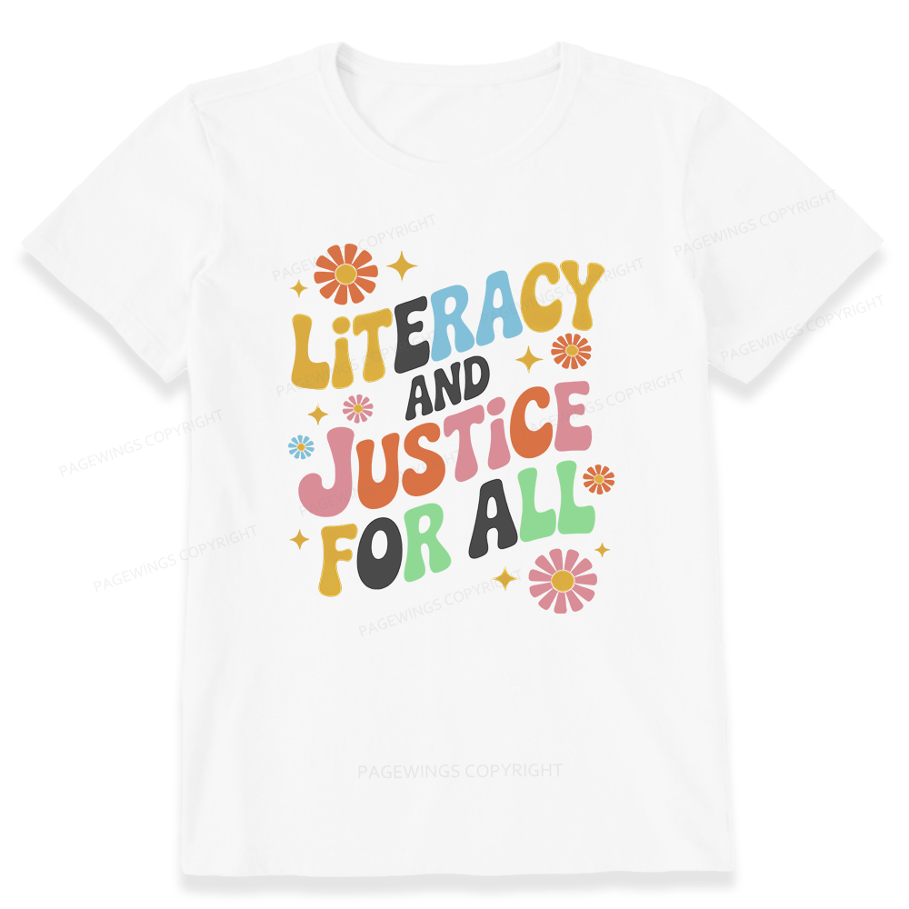 Pagewings Literacy And Justice For All Unisex Classic T-shirt