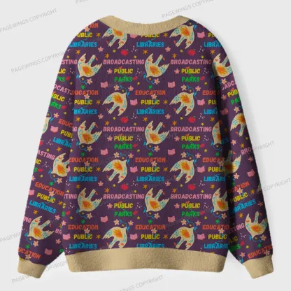 Pagewings Broadcasting Public Parks Unisex Ugly Cardigan Sweaters