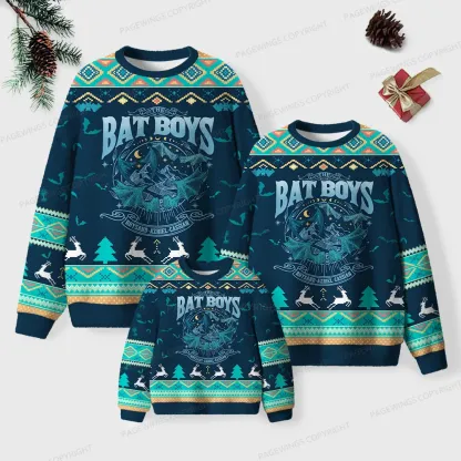 Pagewings Bat Boys Unisex Ugly Knit Sweatshirt