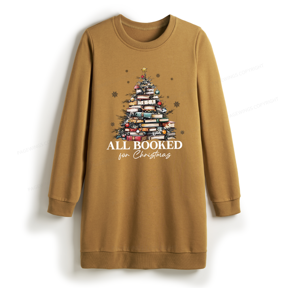 Pagewings All booked for Christmas Sweatshirt Dress