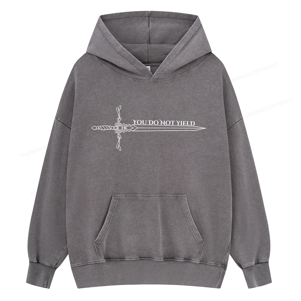Pagewings You Do Not Yield Unisex Washed Hoodie