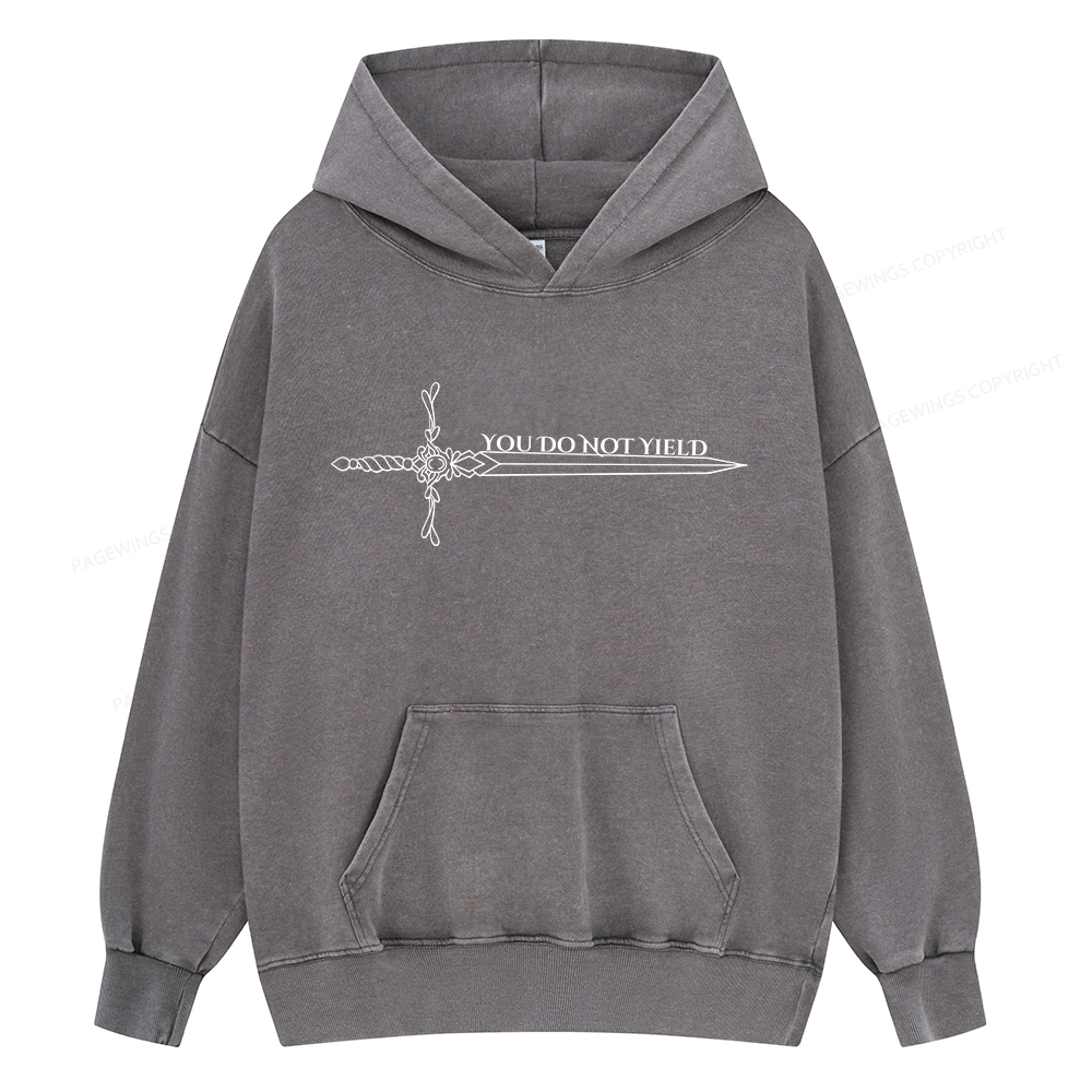 Pagewings You Do Not Yield Unisex Washed Hoodie