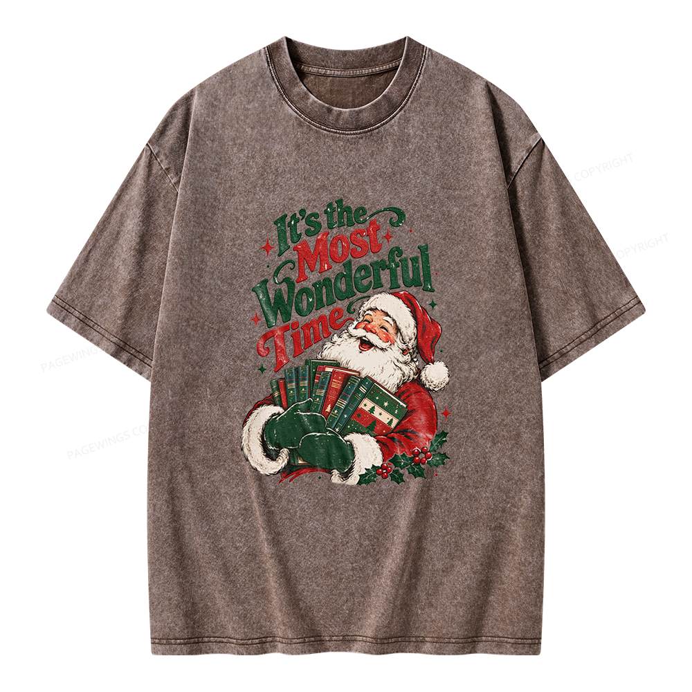 Pagewings Wonderful Time Unisex Washed T-shirt