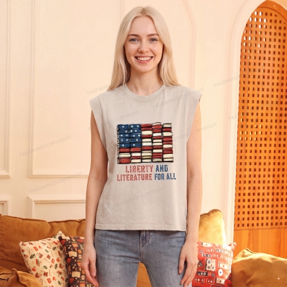 Pagewings Liberty and Literature Women's Washed Tank Top
