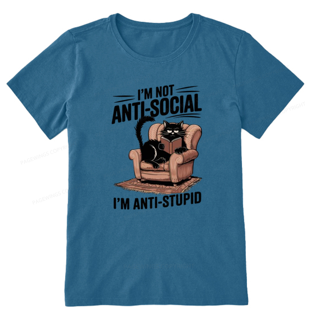 Pagewings Anti-Stupid Cat Unisex Classic T-shirt