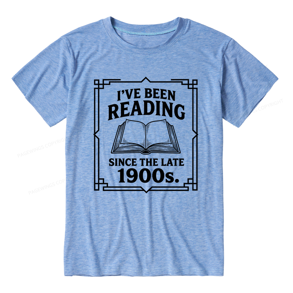 Pagewings I’ve Been Reading Since The Late 1900s Unisex Heather T-Shirt