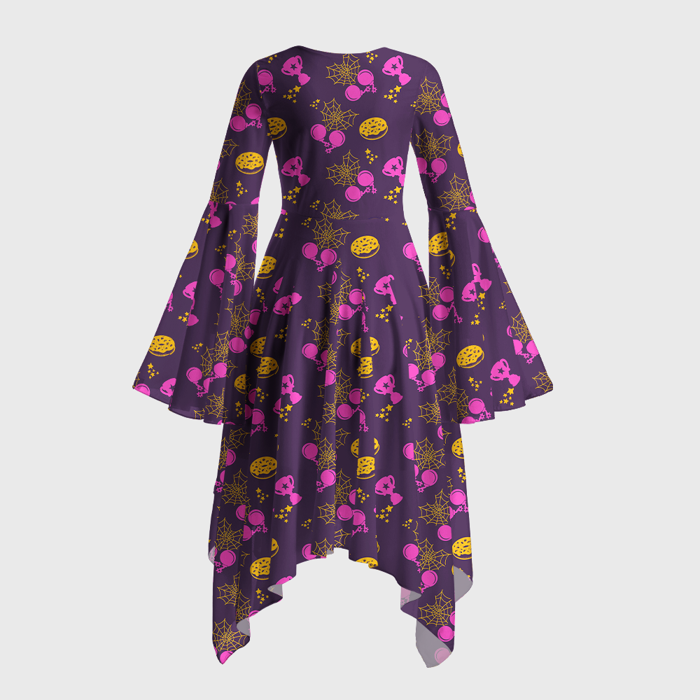 Pagewings Sci Fi Book Lover Bell Sleeve Dress