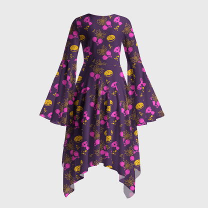 Pagewings Sci Fi Book Lover Bell Sleeve Dress