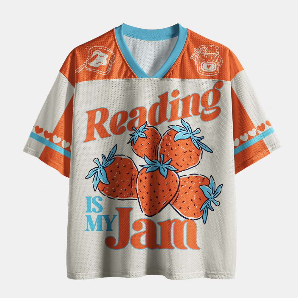 Pagewings Reading Is My Jam Unisex Mesh Jersey