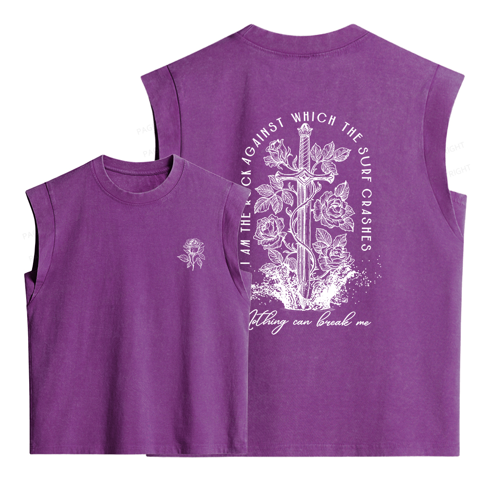 Pagewings Nothing Can Break Me Women's Washed Tank Top