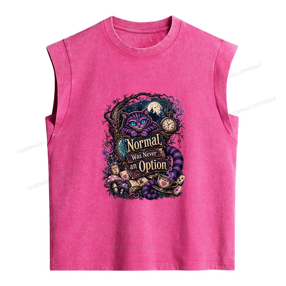 Pagewings  Normal Was Never an Option Women's Washed Tank Top