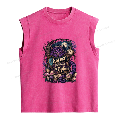 Pagewings  Normal Was Never an Option Women's Washed Tank Top