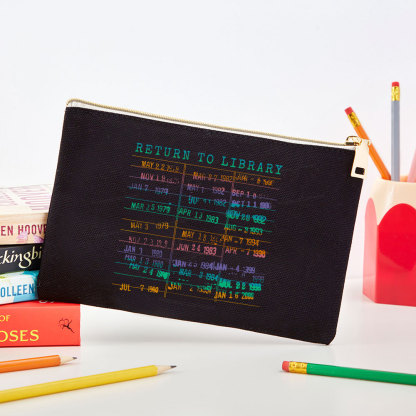 Pagewing Vintage Library Rainbow Pouch